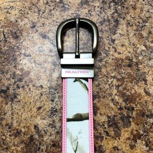 RealTree Pink Leather Camo Belt